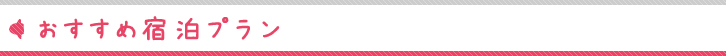 おすすめ宿泊プラン